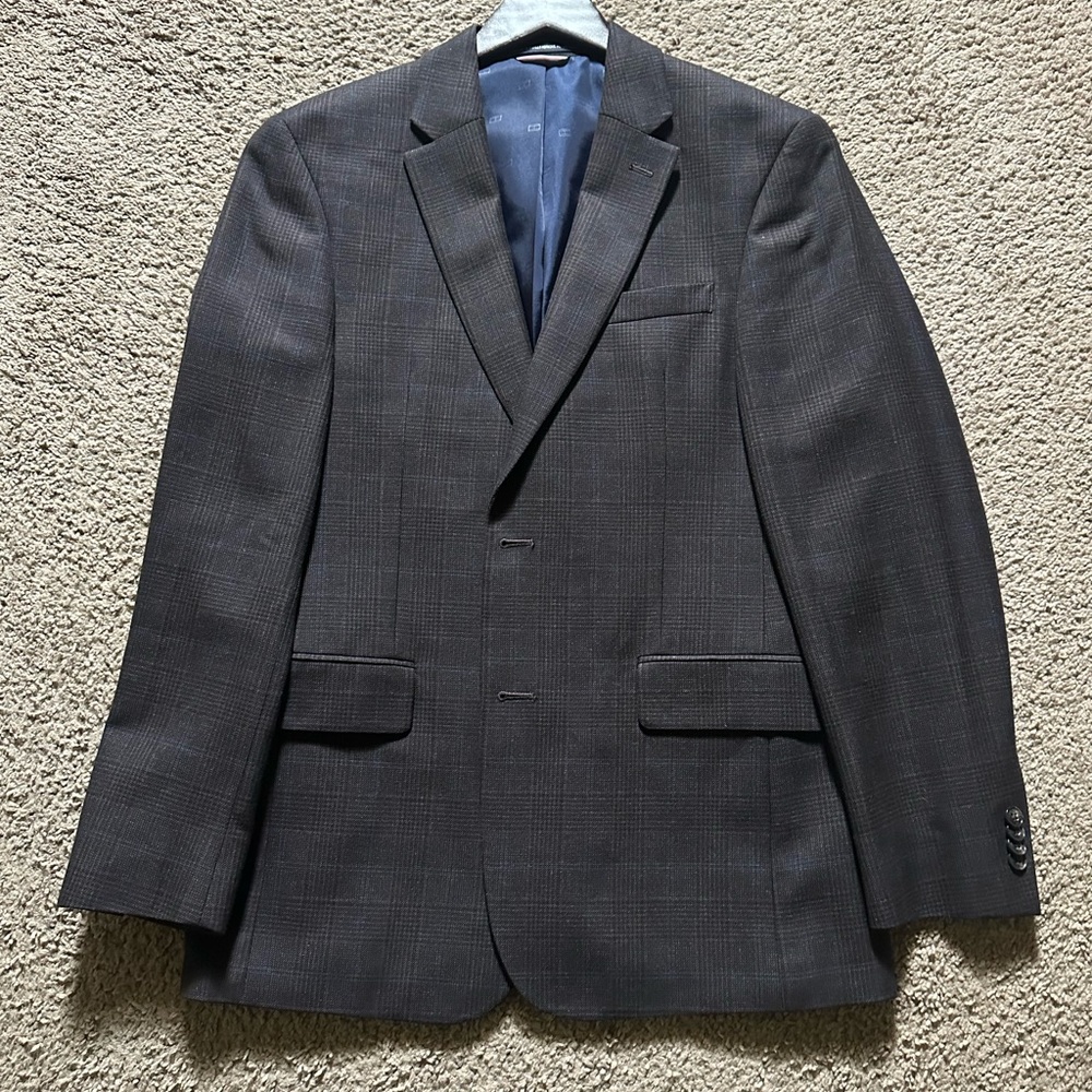 Tommy Hilfiger Brown Plaid Men's Blazer